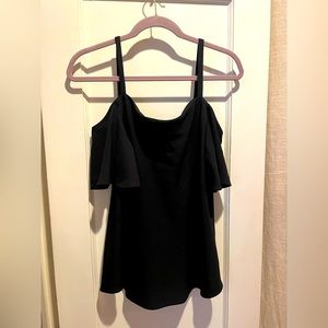 Ann Taylor Off the Shoulder Black Top - Large